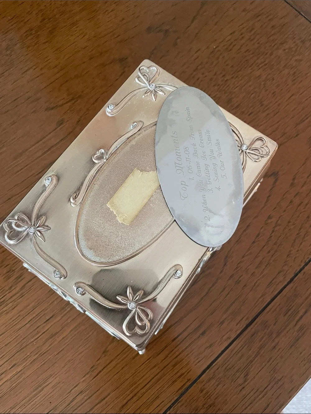Things Remembered Silver-tone Decorative Jewelry Box